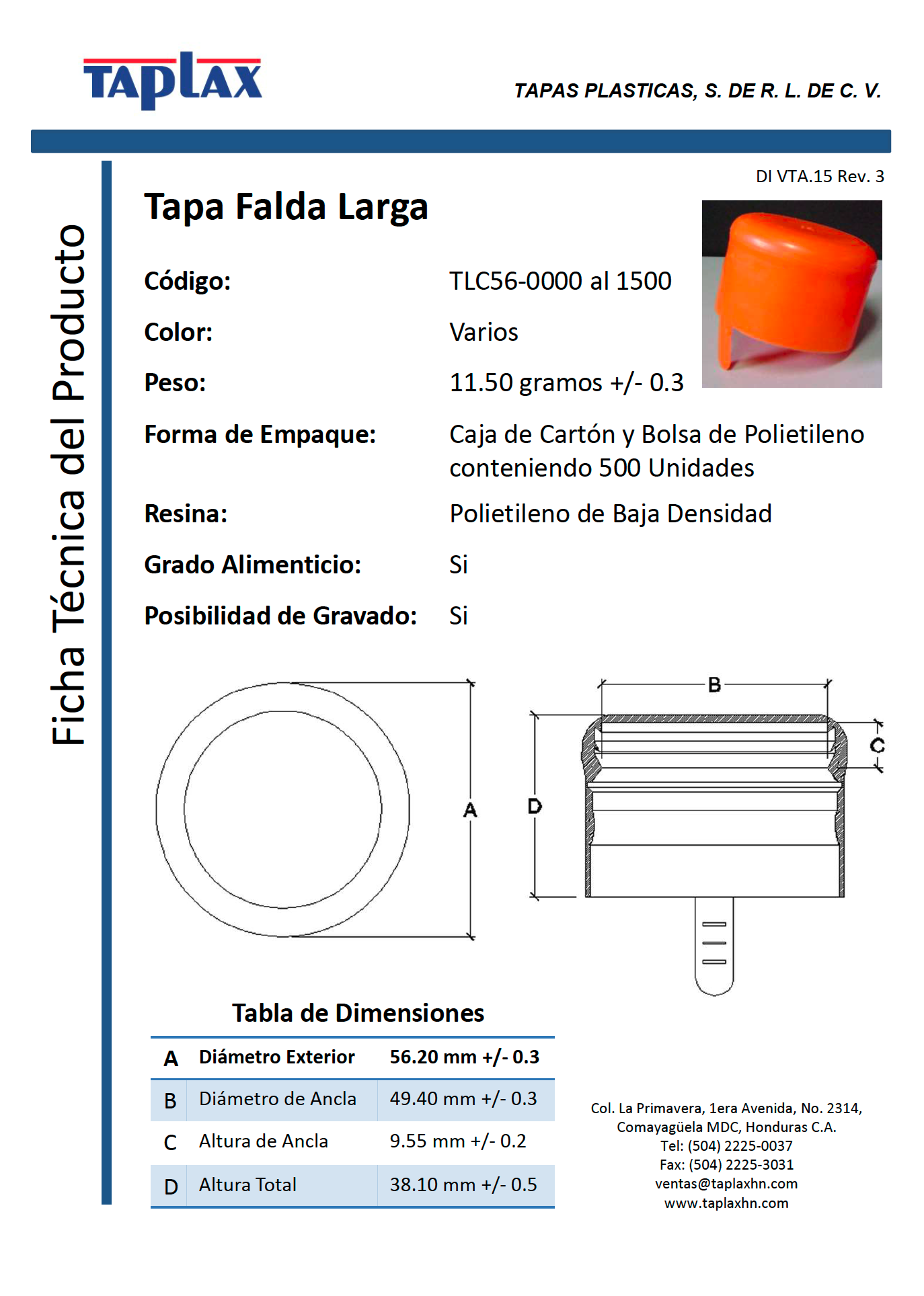 TAPLAX - Tapas Plásticas de Honduras